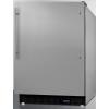 imageSummit Appliance ALFZ37BCSSHV Builtin Undercounter ADA Compliant Residential AllFreezer with Stainless Steel Cabinet Vertical Handle Door Storage Adjustable Thermostat and Manual DefrostStainless Steel