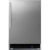 imageSummit Appliance ALFZ37BCSSHV Builtin Undercounter ADA Compliant Residential AllFreezer with Stainless Steel Cabinet Vertical Handle Door Storage Adjustable Thermostat and Manual DefrostStainless Steel