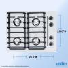 imageSummit 24 Gas Cooktop 4 Burners Electric Ignition 115V3 Gas Cooktop White WNL033I Electronic IgnitionBattery Start Ignition