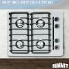 imageSummit 24 Gas Cooktop 4 Burners Electric Ignition 115V3 Gas Cooktop White WNL033I Electronic IgnitionElectronic Ignition
