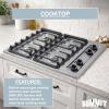 imageSummit 30 Gas Cooktop 4Burner Electric Ignition 115V Gas Cooktop Stainless Steel ZNL053IBattery Start