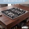 imageSummit 30 Gas Cooktop 4Burner Electric Ignition 115V Gas Cooktop Stainless Steel ZNL053IBattery Start