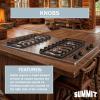 imageSummit 30 Gas Cooktop 4Burner Electric Ignition 115V Gas Cooktop Stainless Steel ZNL053IElectronic