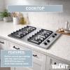 imageSummit 30 Gas Cooktop 4Burner Electric Ignition 115V Gas Cooktop Stainless Steel ZNL053IElectronic