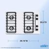 imageSummit 30 Gas Cooktop 4Burner Electric Ignition 115V Gas Cooktop White  WNL053I Electronic IgnitionBattery Start Ignition