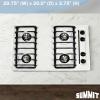 imageSummit 30 Gas Cooktop 4Burner Electric Ignition 115V Gas Cooktop White  WNL053I Electronic IgnitionBattery Start Ignition