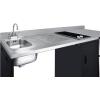 imageSummit 72 Wide AllinOne Kitchenette Barrier Free Kitchenette Refrigerator 2Burner Cooktop Sink Wheelchair Accessible Black and Stainless  CK72ADARBF Cooktop Right SideSink Left Side