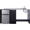 imageSummit 72 Wide AllinOne Kitchenette Barrier Free Kitchenette Refrigerator 2Burner Cooktop Sink Wheelchair Accessible Black and Stainless  CK72ADARBF Cooktop Right SideSink Right Side