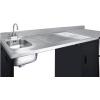 imageSummit 72 Wide AllinOne Kitchenette Barrier Free Kitchenette Refrigerator 2Burner Cooktop Sink Wheelchair Accessible Black and Stainless  CK72ADARBF Cooktop Right SideSink Left Side