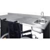 imageSummit 72 Wide AllinOne Kitchenette Barrier Free Kitchenette Refrigerator 2Burner Cooktop Sink Wheelchair Accessible Black and Stainless  CK72ADARBF Cooktop Right SideSink Right Side
