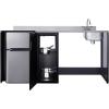 imageSummit 72 Wide AllinOne Kitchenette Barrier Free Kitchenette Refrigerator 2Burner Cooktop Sink Wheelchair Accessible Black and Stainless  CK72ADARBF Cooktop Right SideSink Right Side