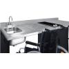 imageSummit 72 Wide AllinOne Kitchenette Barrier Free Kitchenette Refrigerator 2Burner Cooktop Sink Wheelchair Accessible Black and Stainless  CK72ADARBF Cooktop Right SideSink Left Side