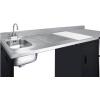 imageSummit 72 Wide AllinOne Kitchenette Barrier Free Kitchenette Refrigerator 2Burner Cooktop Sink Wheelchair Accessible Black and Stainless  CK72ADARBF Cooktop Right SideSink Left Side