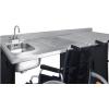 imageSummit 72 Wide AllinOne Kitchenette Barrier Free Kitchenette Refrigerator 2Burner Cooktop Sink Wheelchair Accessible Black and Stainless  CK72ADARBF Cooktop Right SideSink Left Side