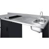 imageSummit 72 Wide AllinOne Kitchenette Barrier Free Kitchenette Refrigerator 2Burner Cooktop Sink Wheelchair Accessible Black and Stainless  CK72ADARBF Cooktop Right SideSink Right Side
