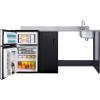 imageSummit 72 Wide AllinOne Kitchenette Barrier Free Kitchenette Refrigerator 2Burner Cooktop Sink Wheelchair Accessible Black and Stainless  CK72ADARBF Cooktop Right SideSink Right Side