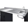 imageSummit 72 Wide AllinOne Kitchenette Barrier Free Kitchenette Refrigerator 2Burner Cooktop Sink Wheelchair Accessible Black and Stainless  CK72ADARBF Cooktop Right SideSink Right Side