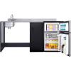 imageSummit 72 Wide AllinOne Kitchenette Barrier Free Kitchenette Refrigerator 2Burner Cooktop Sink Wheelchair Accessible Black and Stainless  CK72ADARBF Cooktop Right SideSink Left Side