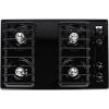 imageSummit 30 Gas Cooktop 4Burner Electric Ignition 115V Gas Cooktop Black  TNL053I Electronic IgnitionBattery Start Ignition