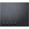 imageSummit CREK4B 24 Electric Cooktop with 4 Elements EuroKera Surface PushtoTurn Knobs Element Indicator Lights ADA COmpliant 220240 Volts in Black