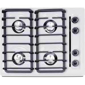 imageSummit 24 Gas Cooktop 4 Burners Electric Ignition 115V3 Gas Cooktop White WNL033I Electronic IgnitionElectronic Ignition