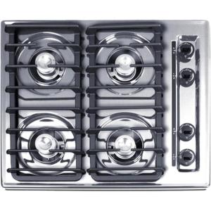 imageSummit 30 Gas Cooktop 4Burner Electric Ignition 115V Gas Cooktop Stainless Steel ZNL053IElectronic