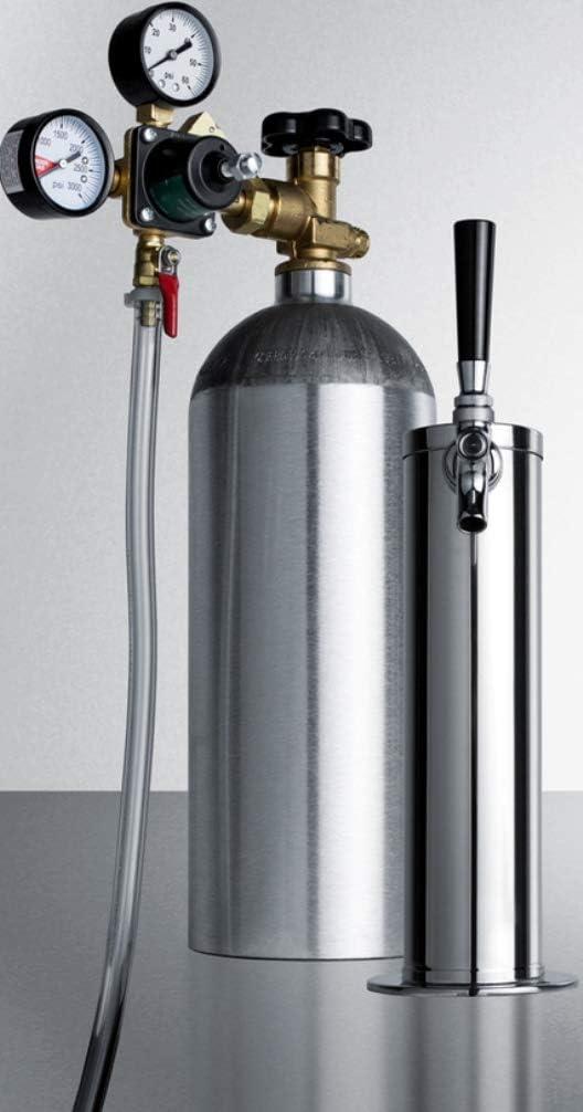 imageSummit Appliance SBC635M7CF Commercially Listed 24 Wide Cold Brew Coffee Dispenser in Black Exterior with Automatic Defrost Complete Stainless Steel Tap Kit and Nitrogen Tank Included