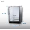 imageSummit 24 Undercounter Kegerator ADACompliant Glass Door SBC56GBINKCSSADA
