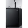 imageSummit Appliance SBC635M7CF Commercially Listed 24 Wide Cold Brew Coffee Dispenser in Black Exterior with Automatic Defrost Complete Stainless Steel Tap Kit and Nitrogen Tank Included