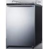 imageSummit Appliance SBC635M7NKSSHH Freestanding Commercially Listed Beer Dispenser with Auto Defrost Digital Thermostat Stainless Steel Door Professional Horizontal Handle and Black Cabinet