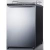 imageSummit Appliance SBC635MBI7NKSSHH Builtin Commercially Listed Beer Dispenser with Auto Defrost Digital Thermostat Stainless Steel Door Professional Horizontal Handle and Black Cabinet
