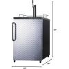 imageSummit SBC635MBIDPL Wine Dispenser Silver With Diamond Plate