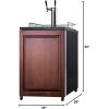 imageSummit SBC635MBIIFTWIN Builtin Commercial Beer Dispenser Auto Defrost with Digital Thermostat Dual Tap System Panelready Door and Black Cabinet