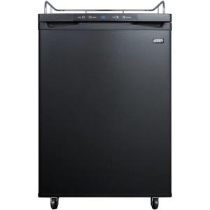 imageSummit Appliance SBC635MBI7NK Builtin Commercially Listed Beer Dispenser with Automatic Defrost Digital Thermostat Deep Chill Function Drip Tray Casters and Black Exterior Finish