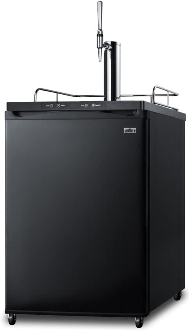 imageSummit Appliance SBC635M7NCF Commercially Listed 24 Wide NitroInfused Coffee Dispenser in Black Exterior with Complete Stainless Steel Stout Style Tap Kit and Nitrogen Tank Included