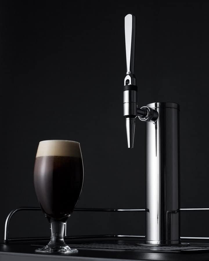 imageSummit Appliance SBC635M7NCF Commercially Listed 24 Wide NitroInfused Coffee Dispenser in Black Exterior with Complete Stainless Steel Stout Style Tap Kit and Nitrogen Tank Included