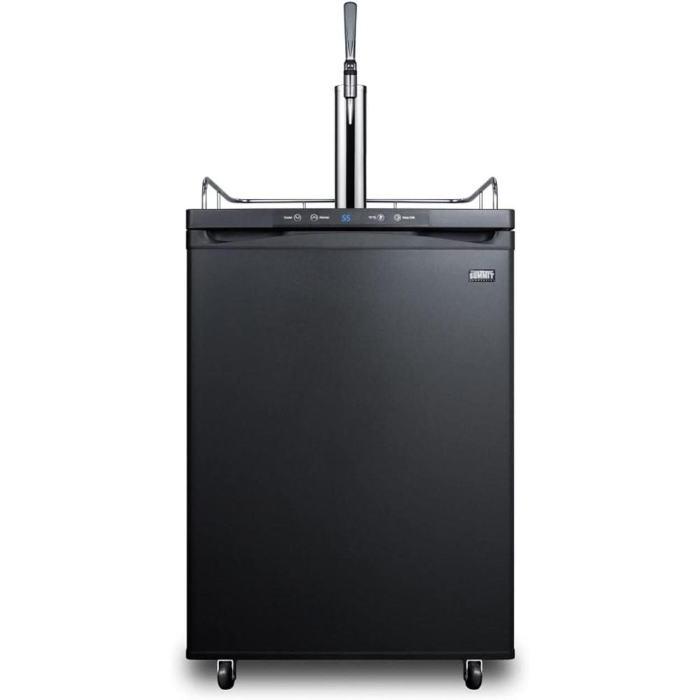 imageSummit Appliance SBC635M7NCF Commercially Listed 24 Wide NitroInfused Coffee Dispenser in Black Exterior with Complete Stainless Steel Stout Style Tap Kit and Nitrogen Tank Included