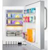 imageSummit Appliance ALFZ36SSTB Builtin ADA Compliant Residential AllFreezer White Stainless Steel Door Towel Bar Handle Door Storage Temperature Alarms Adjustable Thermostat and Manual DefrostStainless Steel