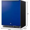 imageSummit Appliance ALFZ53B 24 Wide BuiltIn AllFreezer ADA Compliant 37 cuft Capacity Digital Thermostat High Temperature Alarm Recessed LED Light Factory Installed Lock Cobalt Blue Door