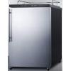 imageSummit Appliance SBC635M7NKSSHV Freestanding Commercially Listed Beer Dispenser with Auto Defrost Digital Thermostat Stainless Steel Door Professional Thin Handle and Black Cabinet