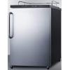 imageSummit Appliance SBC635M7NKSSTB Freestanding Commercially Listed Beer Dispenser with Auto Defrost Digital Thermostat Stainless Steel Door Professional Towel Bar Handle and Black Cabinet