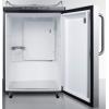imageSummit Appliance SBC635M7NKSSTB Freestanding Commercially Listed Beer Dispenser with Auto Defrost Digital Thermostat Stainless Steel Door Professional Towel Bar Handle and Black Cabinet