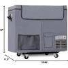 imageSummit Appliance SPRF86M2 Portable 1224V Cooler Capable of Operation as Refrigerator 28C or Freezer 12C with Insulated Cover Interior Wire Basket Lock Strap Handle and Four Wheels