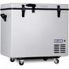 imageSummit Appliance SPRF86M2 Portable 1224V Cooler Capable of Operation as Refrigerator 28C or Freezer 12C with Insulated Cover Interior Wire Basket Lock Strap Handle and Four Wheels