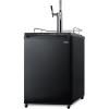 imageSummit SBC635M7CMTWIN 24 Commercial Coffee Dispenser with Complete Tap Kit Flat and NitroIndused Coffee Dispensing Automatic Defrost Digital Thermostat Casters Top Rail Guard in Black
