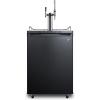 imageSummit SBC635M7CMTWIN 24 Commercial Coffee Dispenser with Complete Tap Kit Flat and NitroIndused Coffee Dispensing Automatic Defrost Digital Thermostat Casters Top Rail Guard in Black