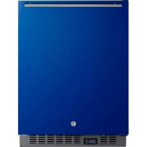 imageSummit Appliance ALFZ53B 24 Wide BuiltIn AllFreezer ADA Compliant 37 cuft Capacity Digital Thermostat High Temperature Alarm Recessed LED Light Factory Installed Lock Cobalt Blue Door