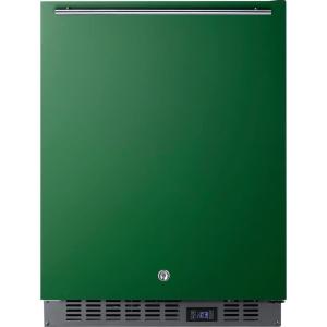 imageSummit Appliance ALFZ53G 24 Wide BuiltIn AllFreezer ADA Compliant Emerald Green Door 37 cuft Capacity Digital Thermostat High Temperature Alarm Recessed LED Light Factory Installed Lock