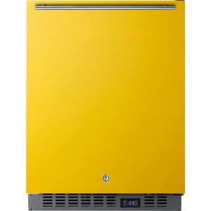 imageSummit Appliance ALFZ53Y 24 Wide BuiltIn AllFreezer ADA Compliant Saffron Gold Door 37 cuft Capacity Frostfree Operation Fingerprint Resistant Open Door Alarm