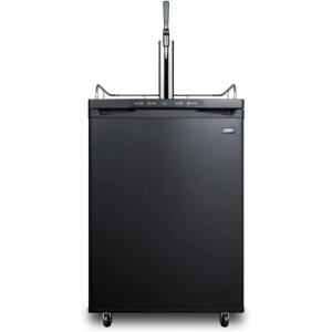 imageSummit Appliance SBC635M7NCF Commercially Listed 24 Wide NitroInfused Coffee Dispenser in Black Exterior with Complete Stainless Steel Stout Style Tap Kit and Nitrogen Tank Included